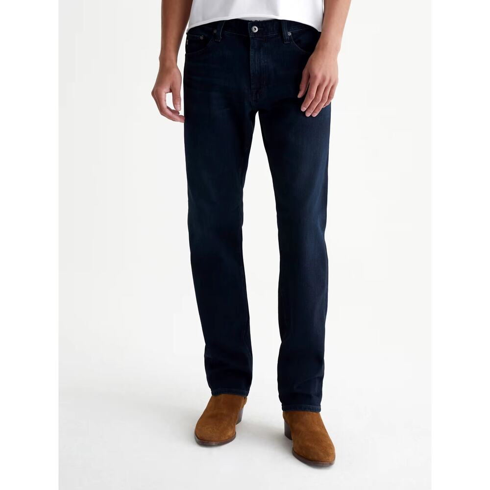 AG Jeans The Graduate Tailored Straight Leg Jeans 34x31 Dark Wash USA Made EUC